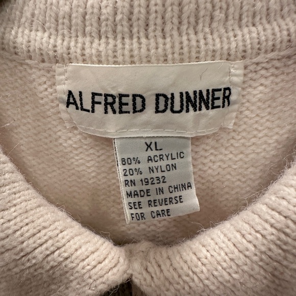 Alfred Dunner XL Collared Embroidered Patchwork Floral Sweater - Picture 2 of 4